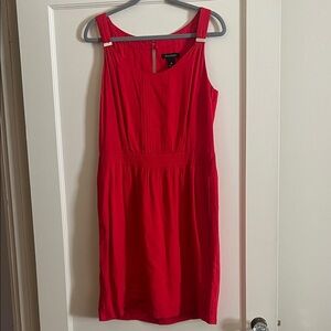 White House/Black Market Vibrant Red Midi Dress
